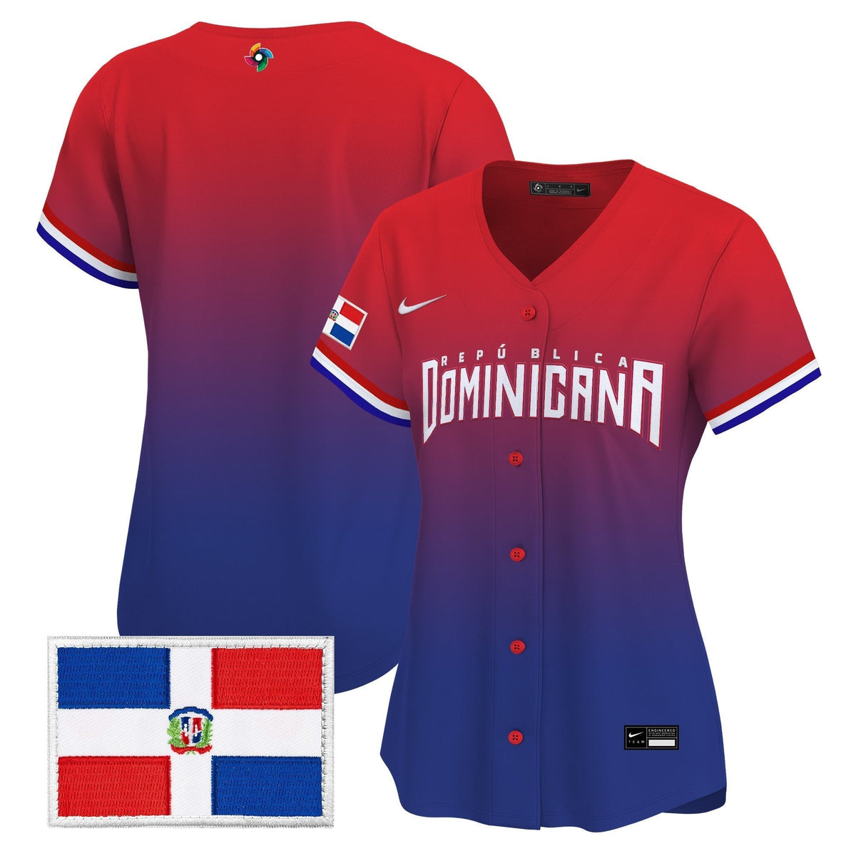 Women's Team Dominican Republic World Baseball Classic Vapor Premier Jersey - 2026 Roster - All Stitched