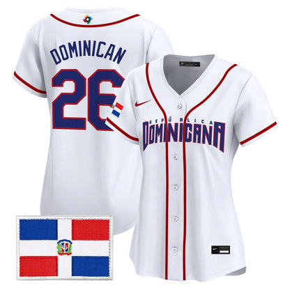 Women's Team Dominican Republic World Baseball Classic Vapor Premier Jersey - 2026 Roster - All Stitched