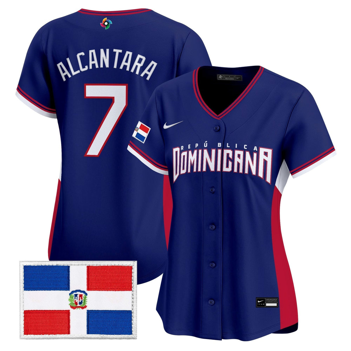 Women's Team Dominican Republic World Baseball Classic Vapor Premier Jersey - 2026 Roster - All Stitched