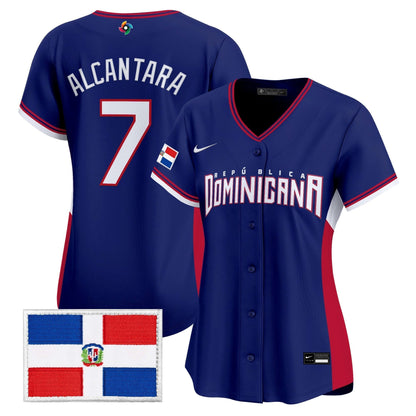 Women's Team Dominican Republic World Baseball Classic Vapor Premier Jersey - 2026 Roster - All Stitched