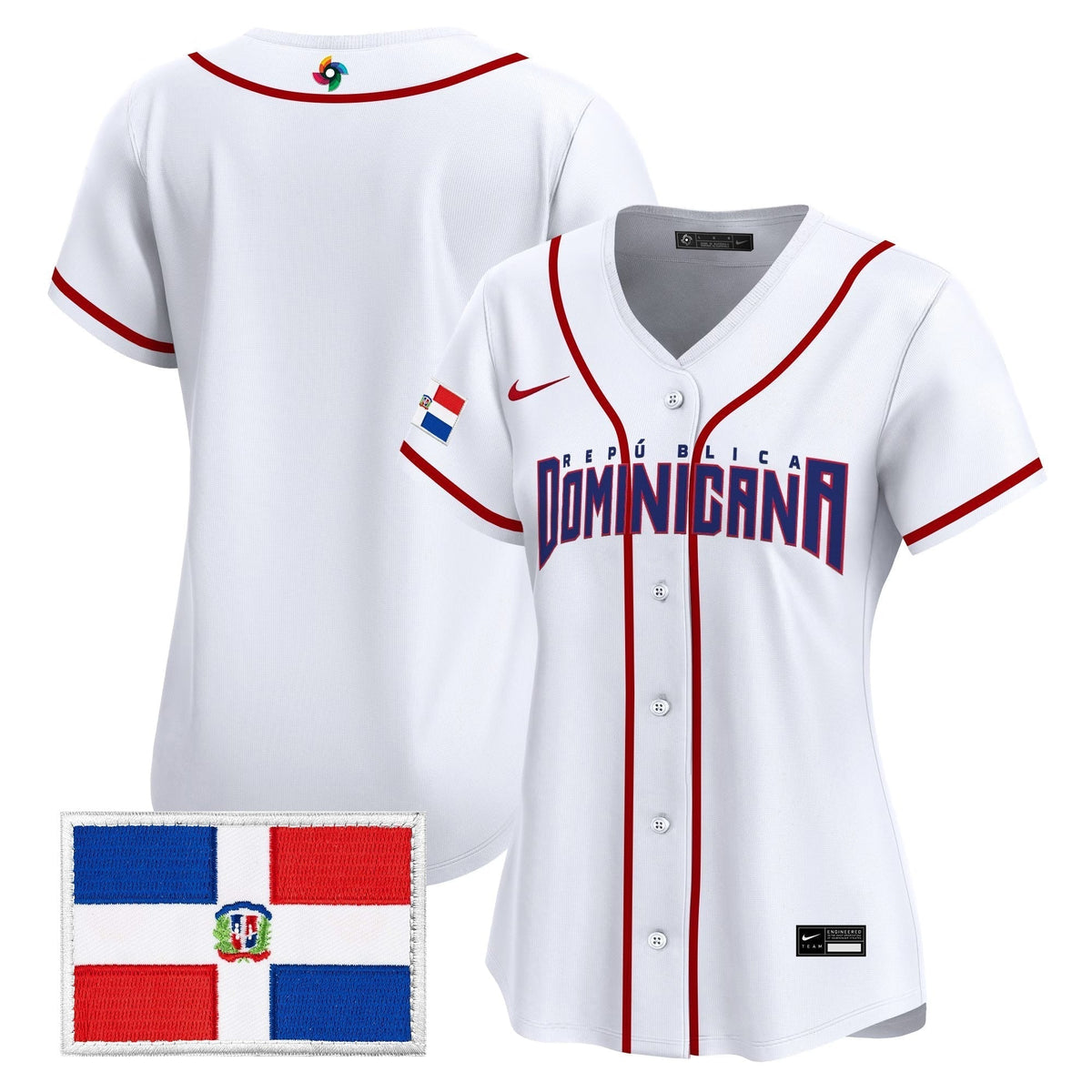 Women's Team Dominican Republic World Baseball Classic Vapor Premier Jersey - 2026 Roster - All Stitched