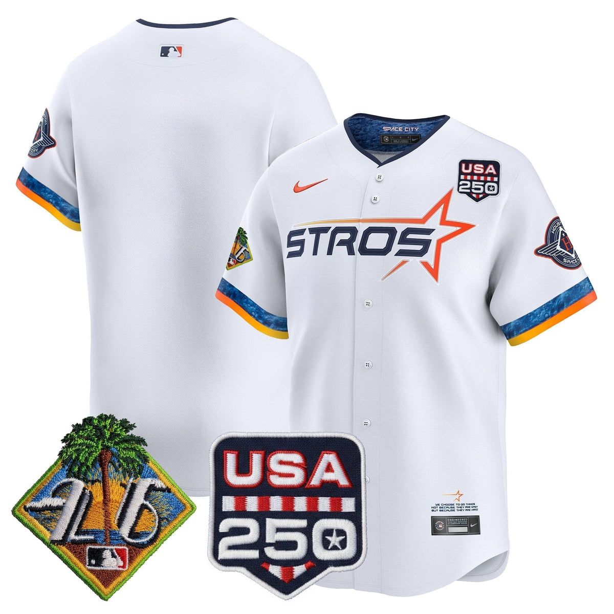 Men's Houston Astros 2026 Spring Training & 250America Patch Vapor Premier Limited Jersey - All Stitched