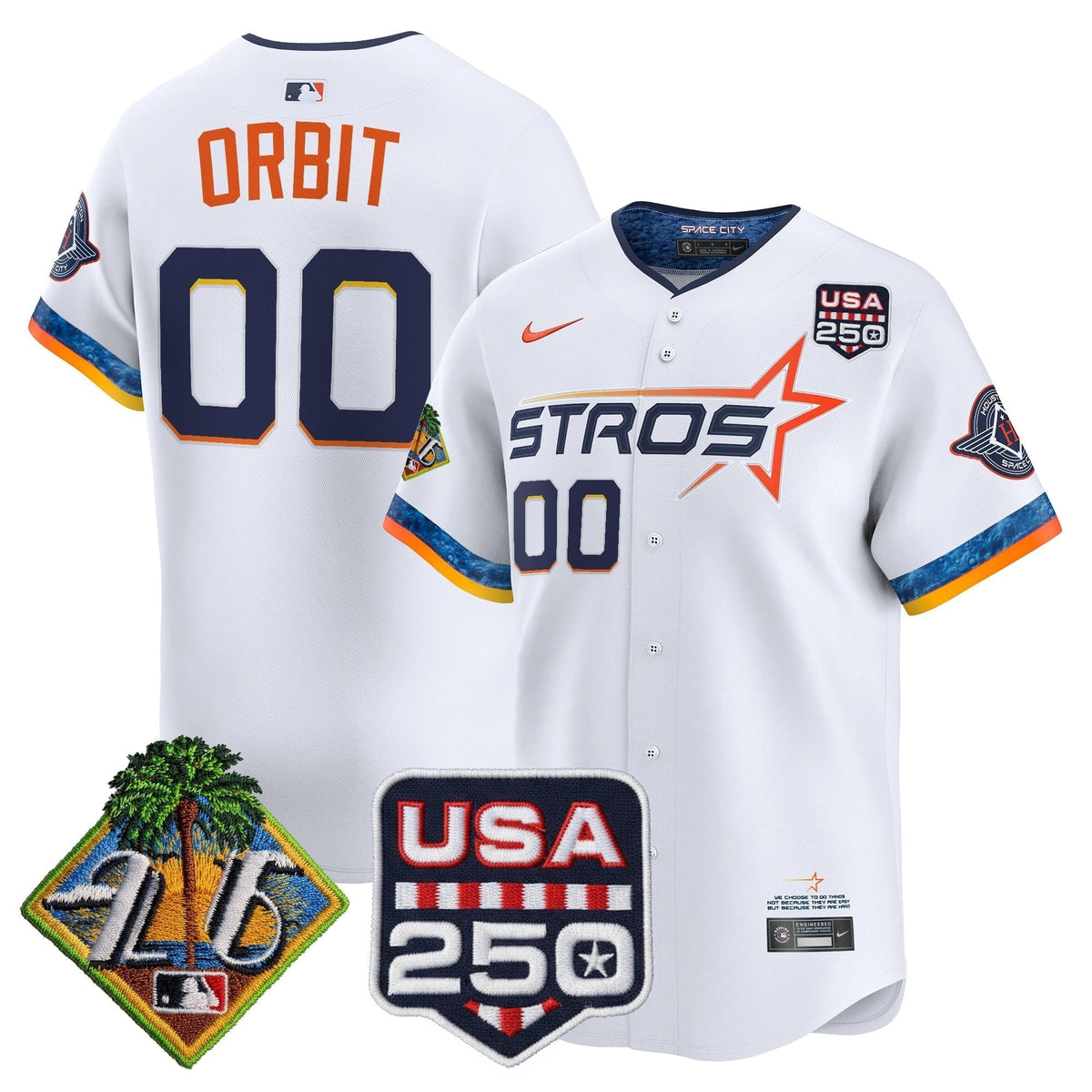 Men's Houston Astros 2026 Spring Training & 250America Patch Vapor Premier Limited Jersey - All Stitched