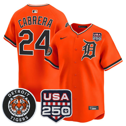 Men's Detroit Tigers 2026 Alternate Vapor Premier Limited Jersey - 250America Patch - All Stitched