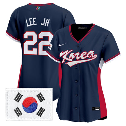 Women's Team Korea 2026 World Baseball Classic Vapor Premier Jersey - All Stitched