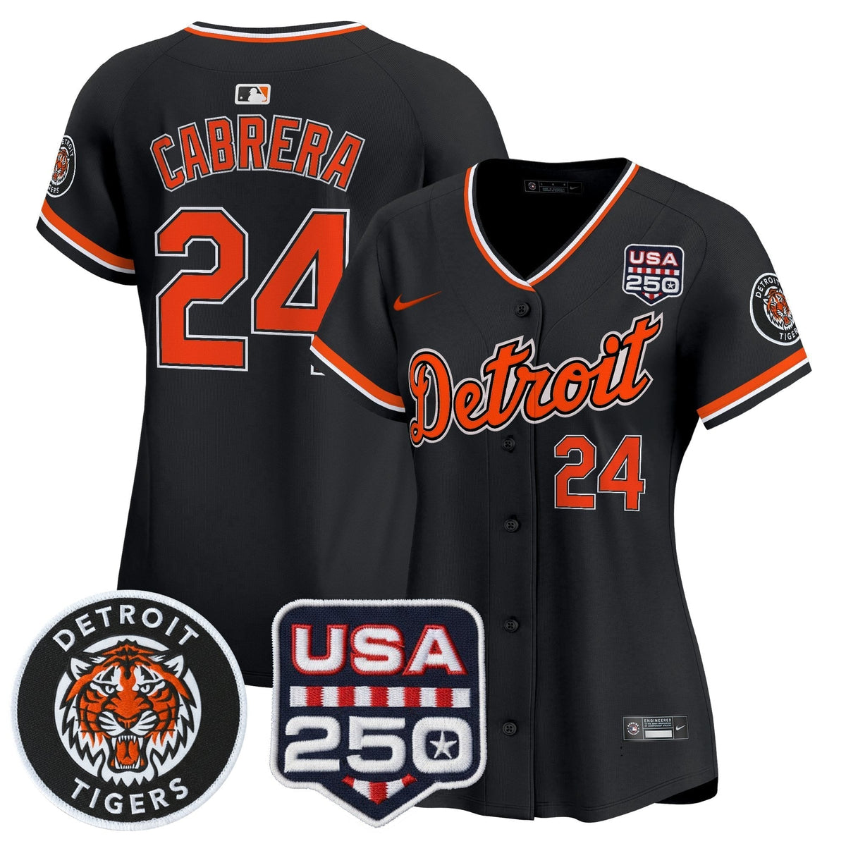 Women's Detroit Tigers 2026 Alternate Vapor Premier Limited Jersey - 250America Patch - All Stitched