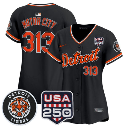 Women's Detroit Tigers 2026 Alternate Vapor Premier Limited Jersey - 250America Patch - All Stitched