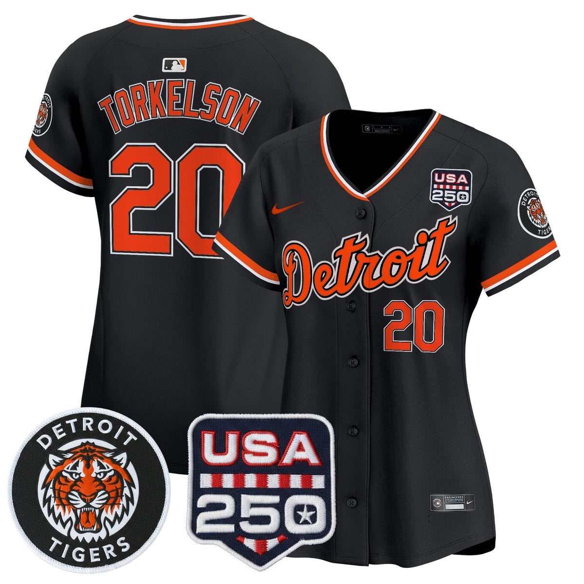 Women's Detroit Tigers 2026 Alternate Vapor Premier Limited Jersey - 250America Patch - All Stitched