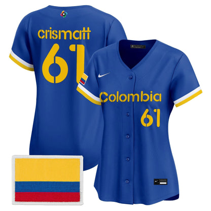 Women's Team Colombia 2026 World Baseball Classic Vapor Premier Jersey - All Stitched