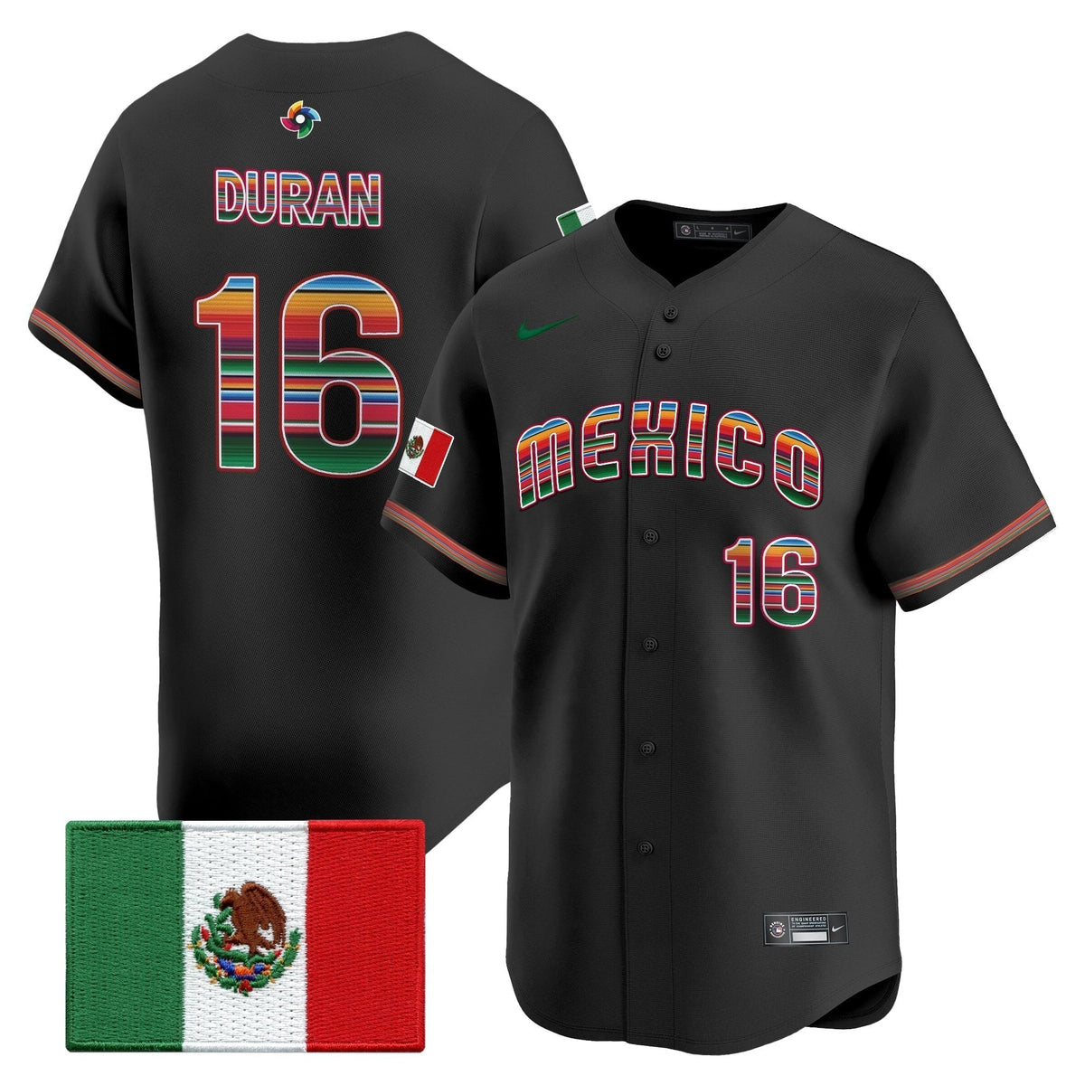 Men's Team Mexico World Baseball Classic "Serape Edition" Vapor Premier Jersey - 2026 Roster - All Stitched