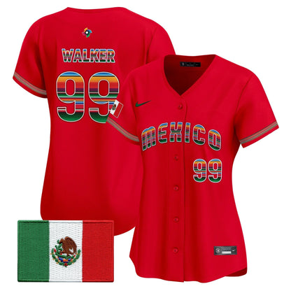 Women's Team Mexico World Baseball Classic "Serape Edition" Vapor Premier Jersey - 2026 Roster - All Stitched