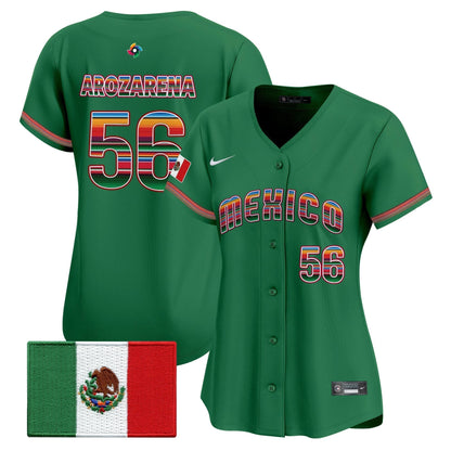 Women's Team Mexico World Baseball Classic "Serape Edition" Vapor Premier Jersey - 2026 Roster - All Stitched