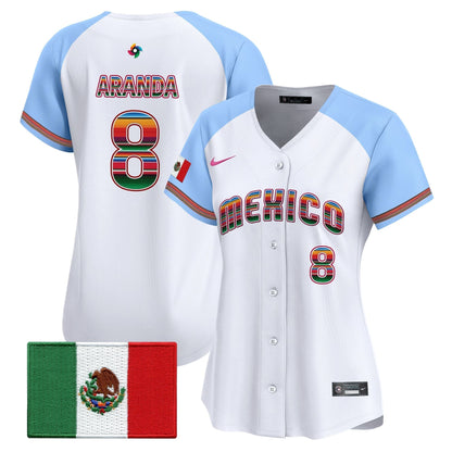 Women's Team Mexico World Baseball Classic "Serape Edition" Vapor Premier Jersey - 2026 Roster - All Stitched