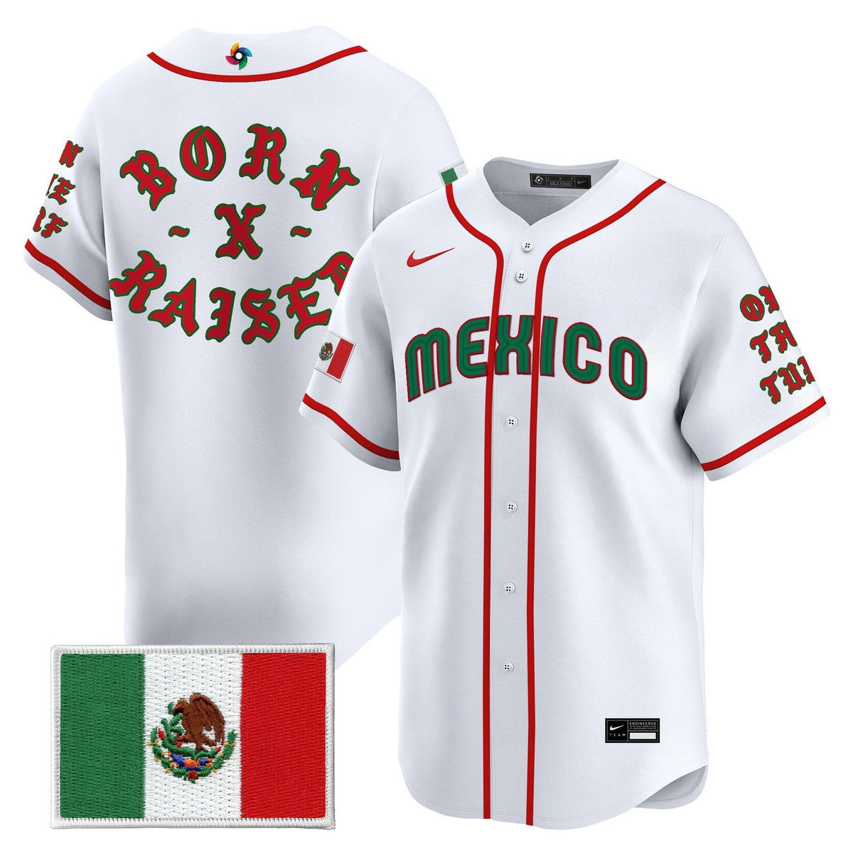 Team Mexico 2026 World Baseball Classic x BornxRaised Vapor Premier Jersey - All Stitched