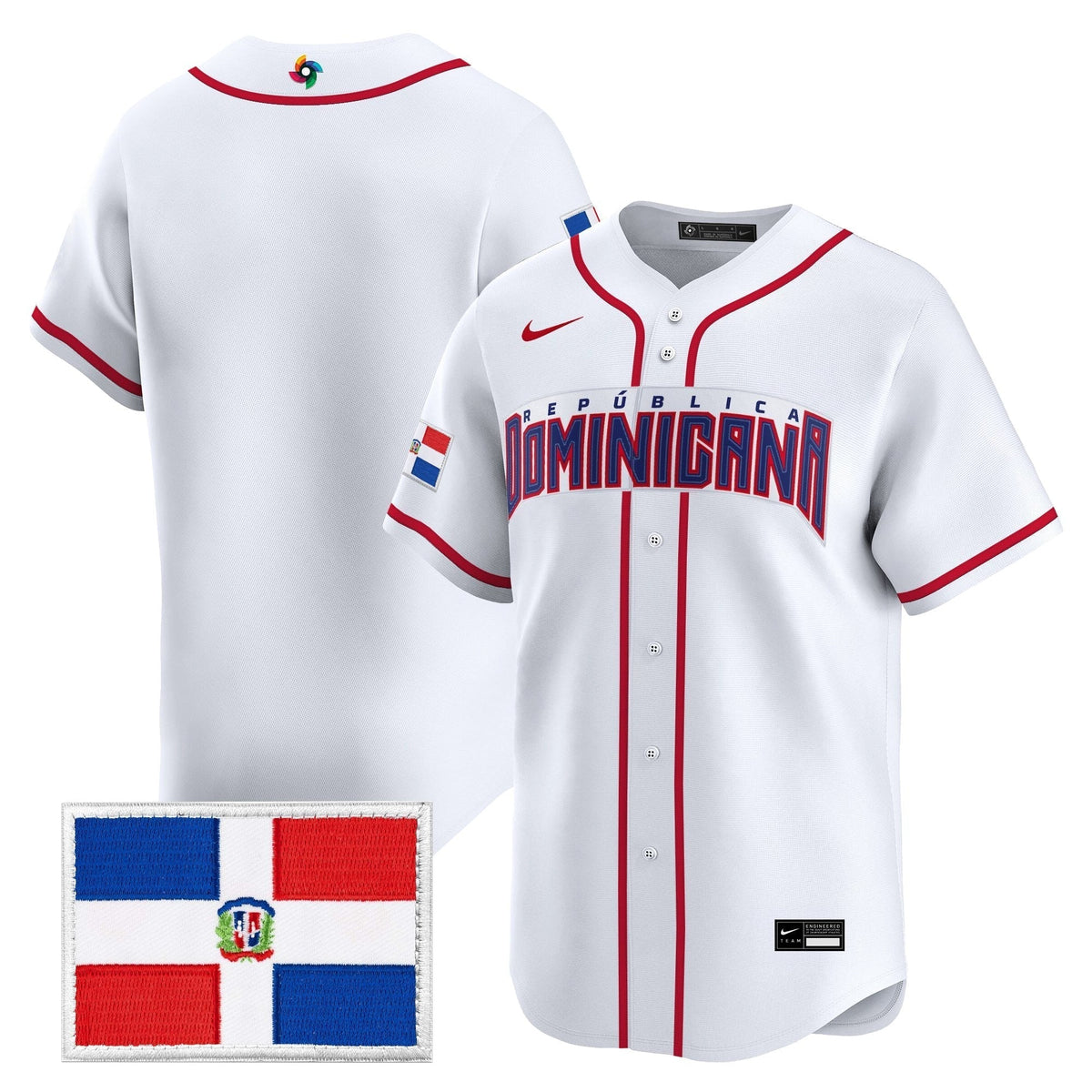 Men's Team Dominican Republic World Baseball Classic Vapor Premier Jersey - All Stitched