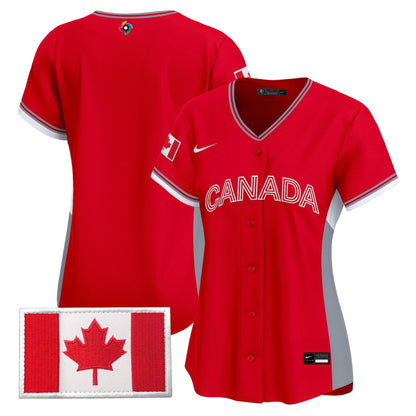 Women's Team Canada World Baseball Classic Vapor Premier Jersey - All Stitched