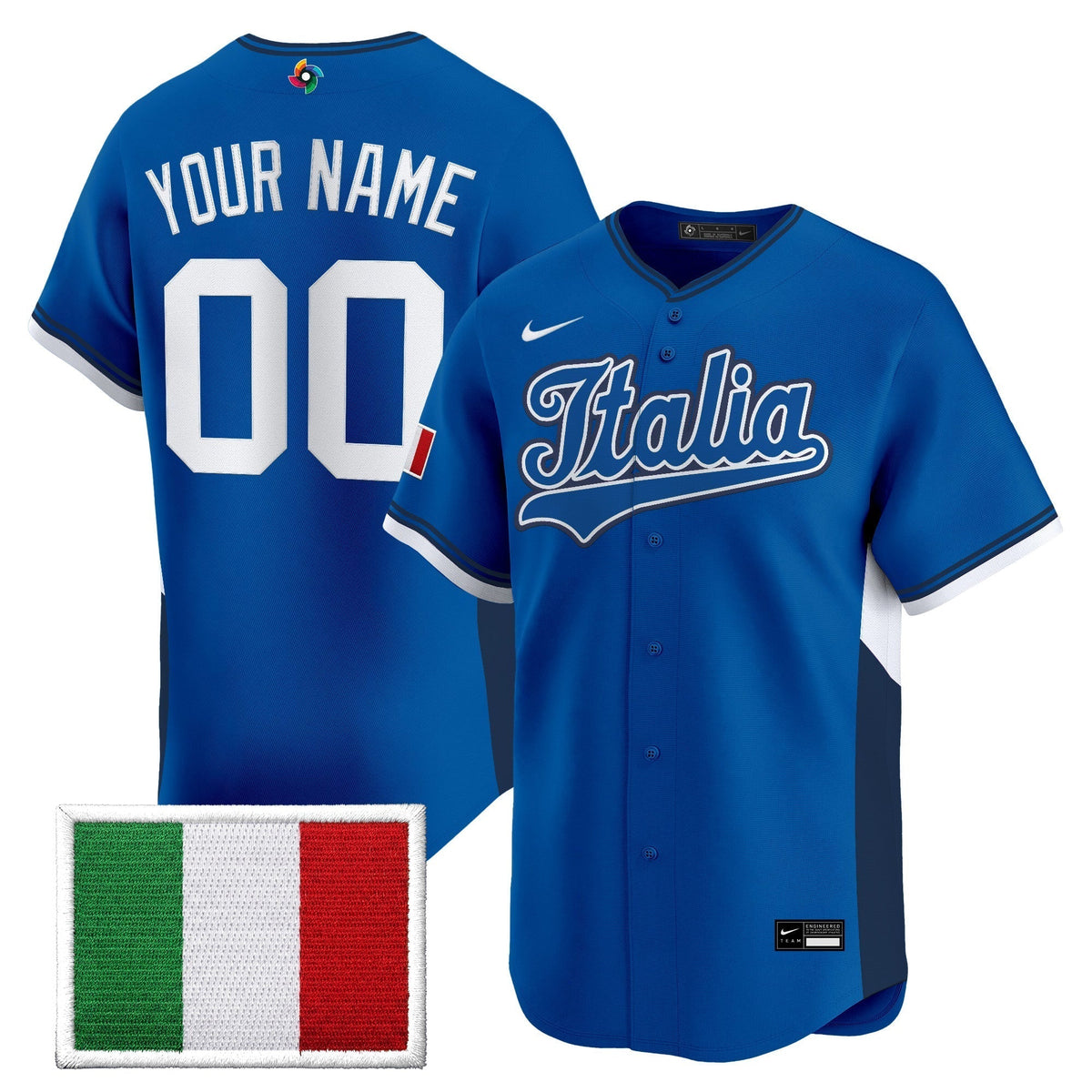 Team Italy 2026 World Baseball Classic Vapor Premier Custom Jersey - All Stitched