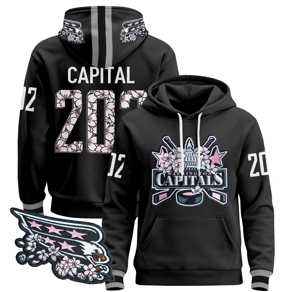 Washington Capitals 2026 Cherry Blossom Pullover Hoodie - All Stitched