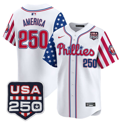 Men's Philadelphia Phillies America250 Edition Vapor Premier Limited Jersey - All Stitched