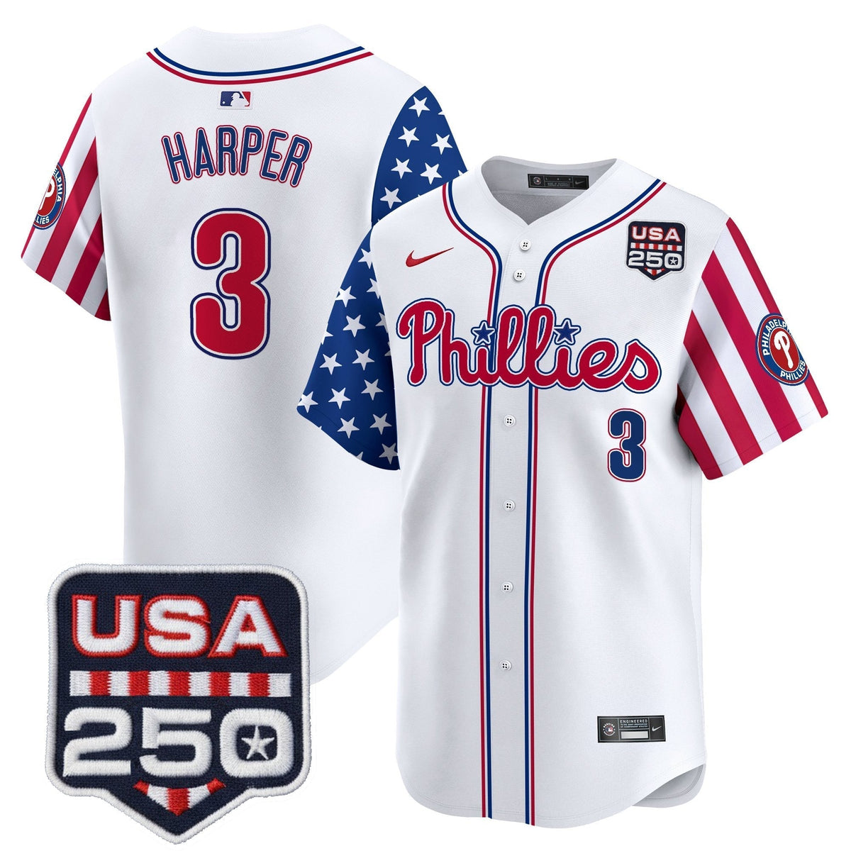 Men's Philadelphia Phillies America250 Edition Vapor Premier Limited Jersey - All Stitched