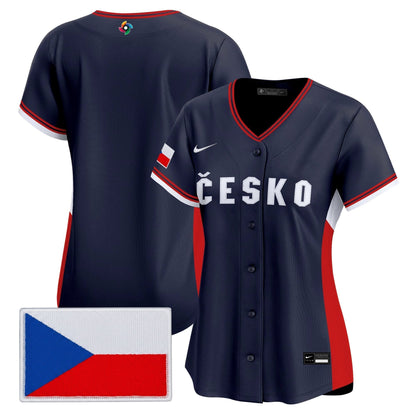 Women's Team Czechia 2026 World Baseball Classic Vapor Premier Jersey - All Stitched