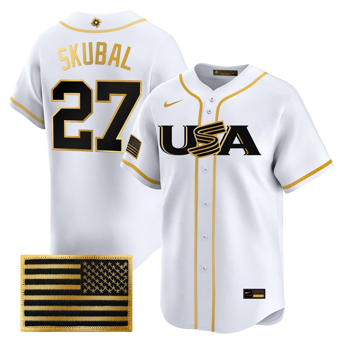 Men's Team USA World Baseball Classic Vapor Premier Jersey - 2026 Roster - All Stitched