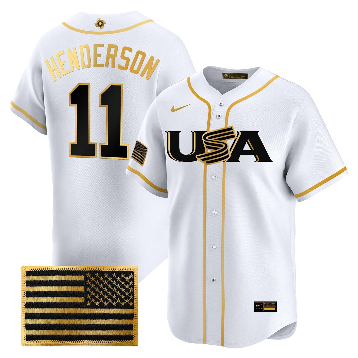 Men's Team USA World Baseball Classic Vapor Premier Jersey - 2026 Roster - All Stitched