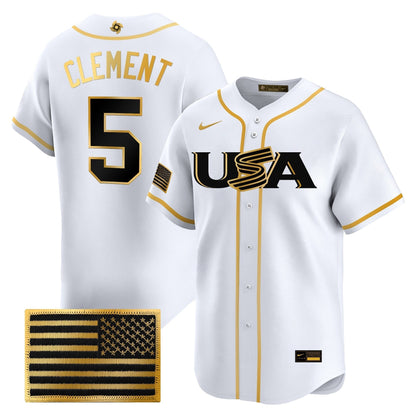 Men's Team USA World Baseball Classic Vapor Premier Jersey - 2026 Roster - All Stitched