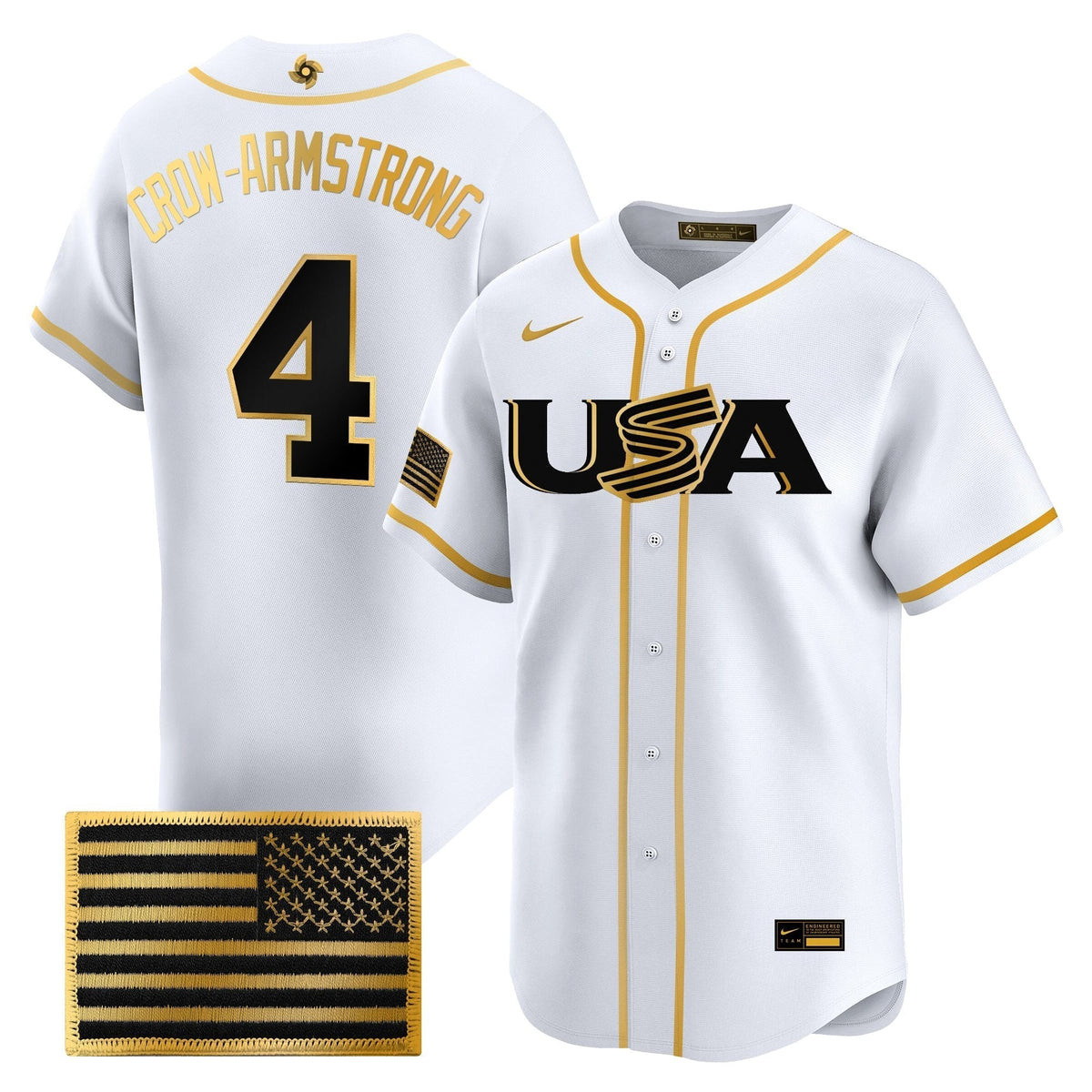 Men's Team USA World Baseball Classic Vapor Premier Jersey - 2026 Roster - All Stitched