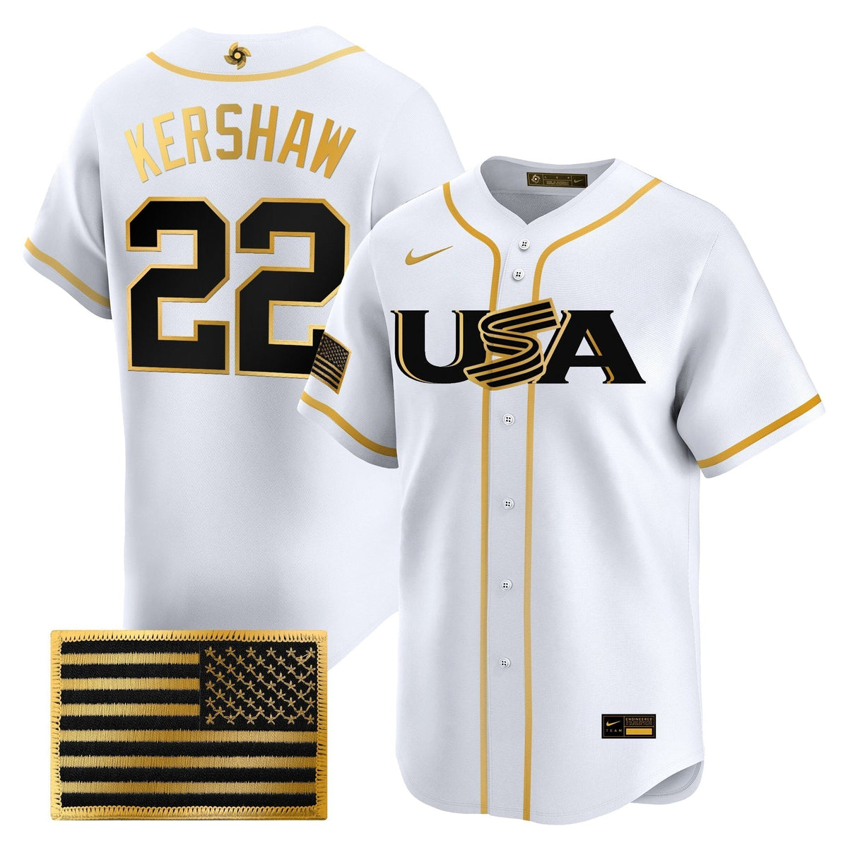 Men's Team USA World Baseball Classic Vapor Premier Jersey - 2026 Roster - All Stitched