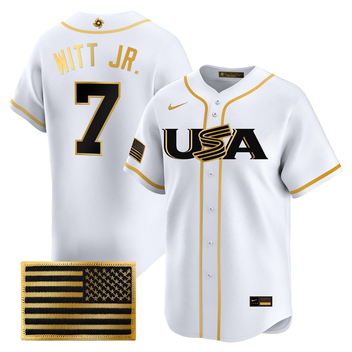 Men's Team USA World Baseball Classic Vapor Premier Jersey - 2026 Roster - All Stitched