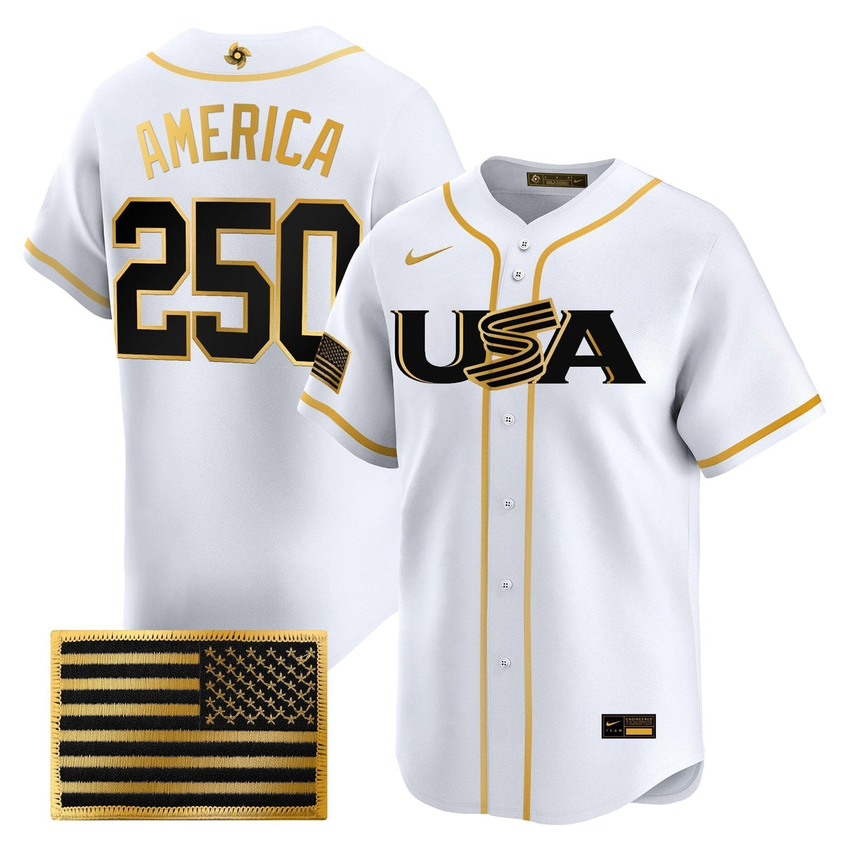 Men's Team USA World Baseball Classic Vapor Premier Jersey - 2026 Roster - All Stitched
