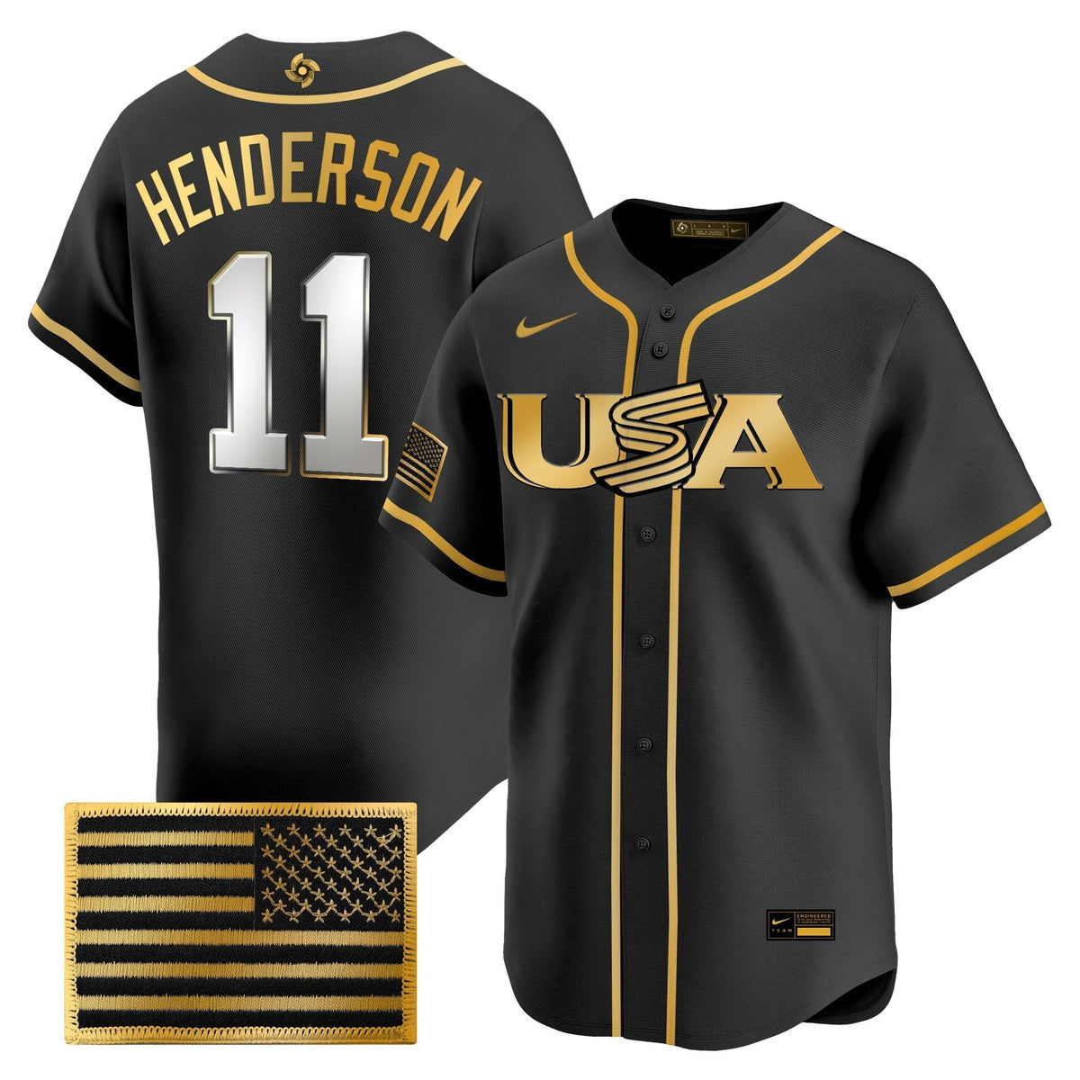 Men's Team USA World Baseball Classic Vapor Premier Jersey - 2026 Roster - All Stitched
