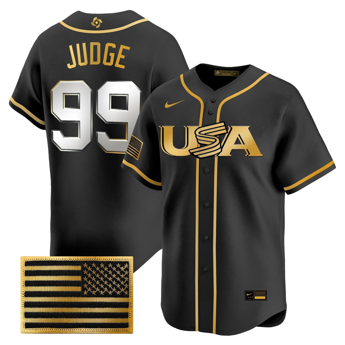 Men's Team USA World Baseball Classic Vapor Premier Jersey - 2026 Roster - All Stitched