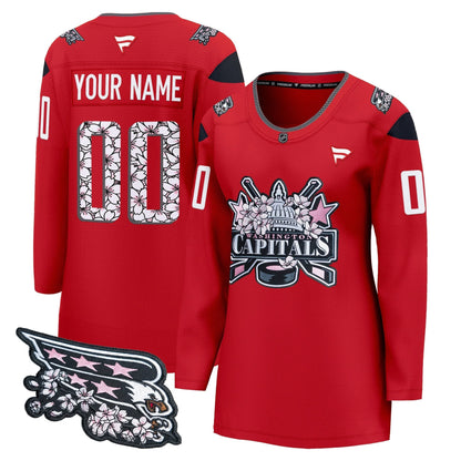 Washington Capitals 2026 Cherry Blossom Premium Custom Jersey - All Stitched