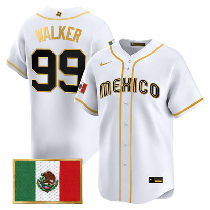 Men's Team Mexico World Baseball Classic Gold Vapor Premier Jersey - All Stitched