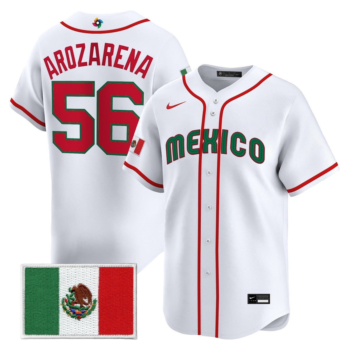 Men's Team Mexico World Baseball Classic Gold Vapor Premier Jersey - All Stitched