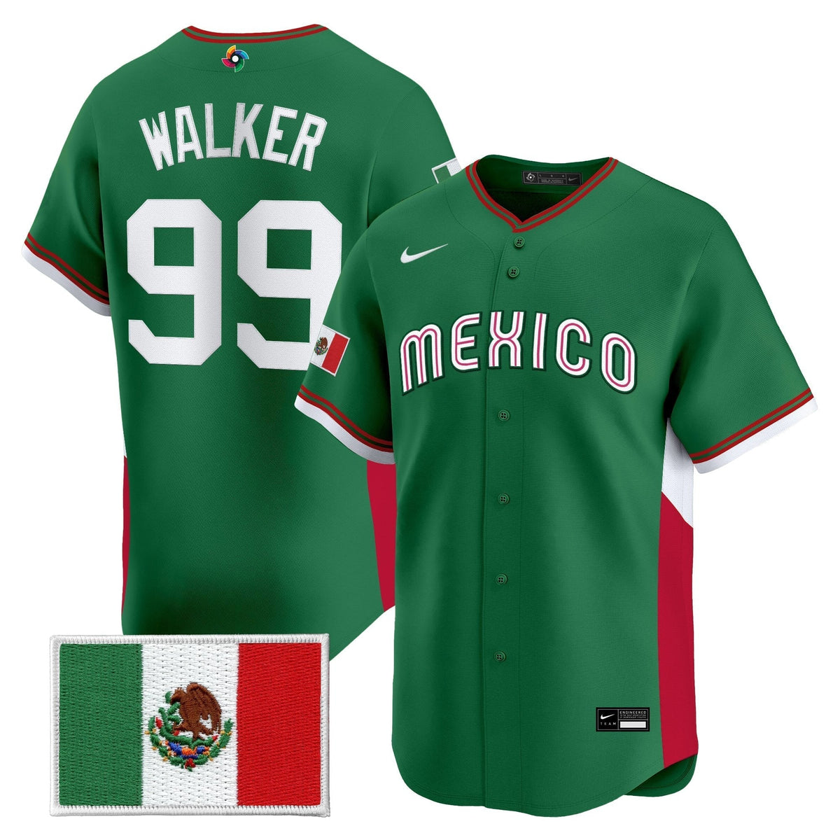 Men's Team Mexico World Baseball Classic Gold Vapor Premier Jersey - All Stitched