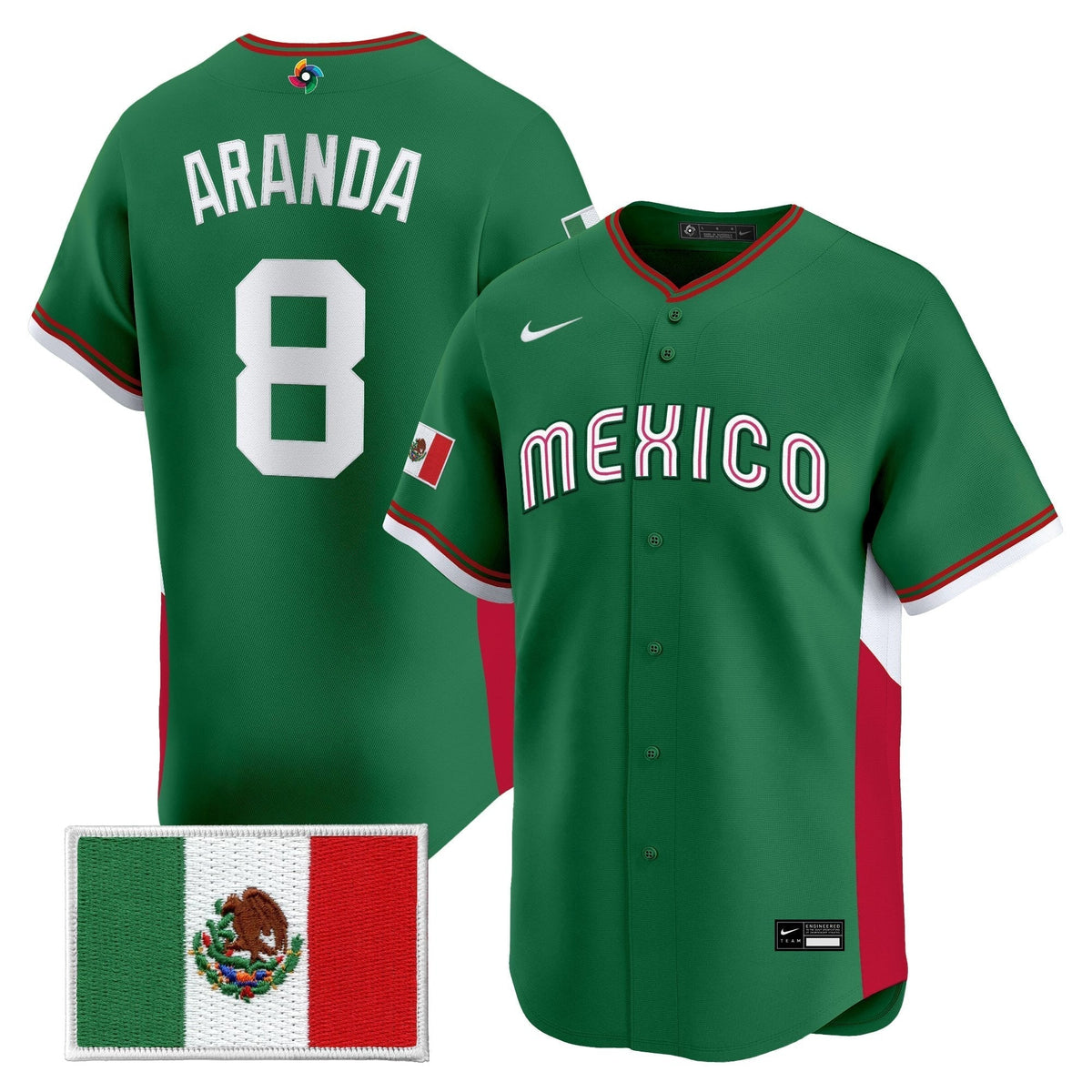 Men's Team Mexico World Baseball Classic Gold Vapor Premier Jersey - All Stitched