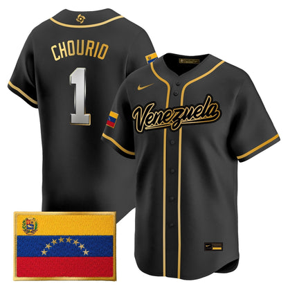 Men's Team Venezuela World Baseball Classic Gold Vapor Premier Jersey - All Stitched