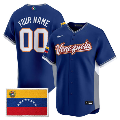 Team Venezuela World Baseball Classic Gold Vapor Premier Custom Jersey - All Stitched