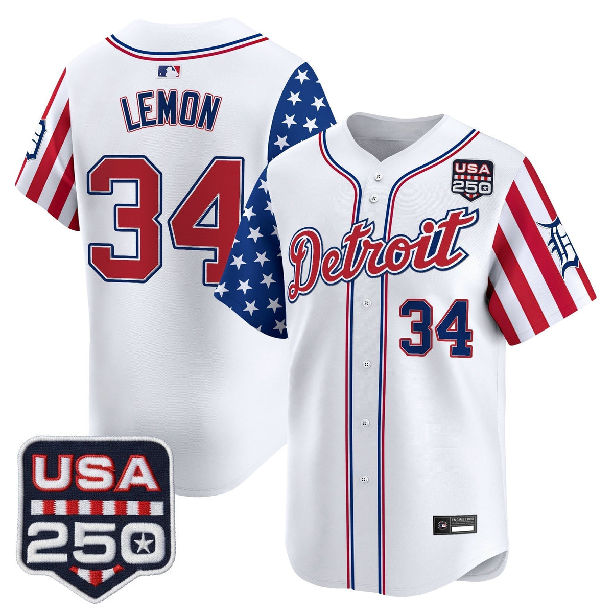 Men's Detroit Tigers "America250 Edition" Vapor Premier Limited Jersey - All Stitched
