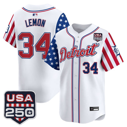 Men's Detroit Tigers "America250 Edition" Vapor Premier Limited Jersey - All Stitched
