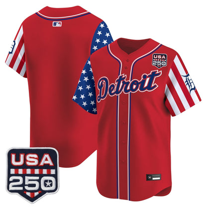 Men's Detroit Tigers "America250 Edition" Vapor Premier Limited Jersey - All Stitched