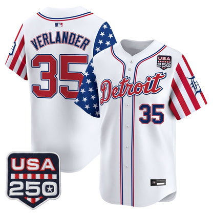 Men's Detroit Tigers "America250 Edition" Vapor Premier Limited Jersey - All Stitched