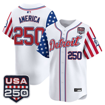 Men's Detroit Tigers "America250 Edition" Vapor Premier Limited Jersey - All Stitched