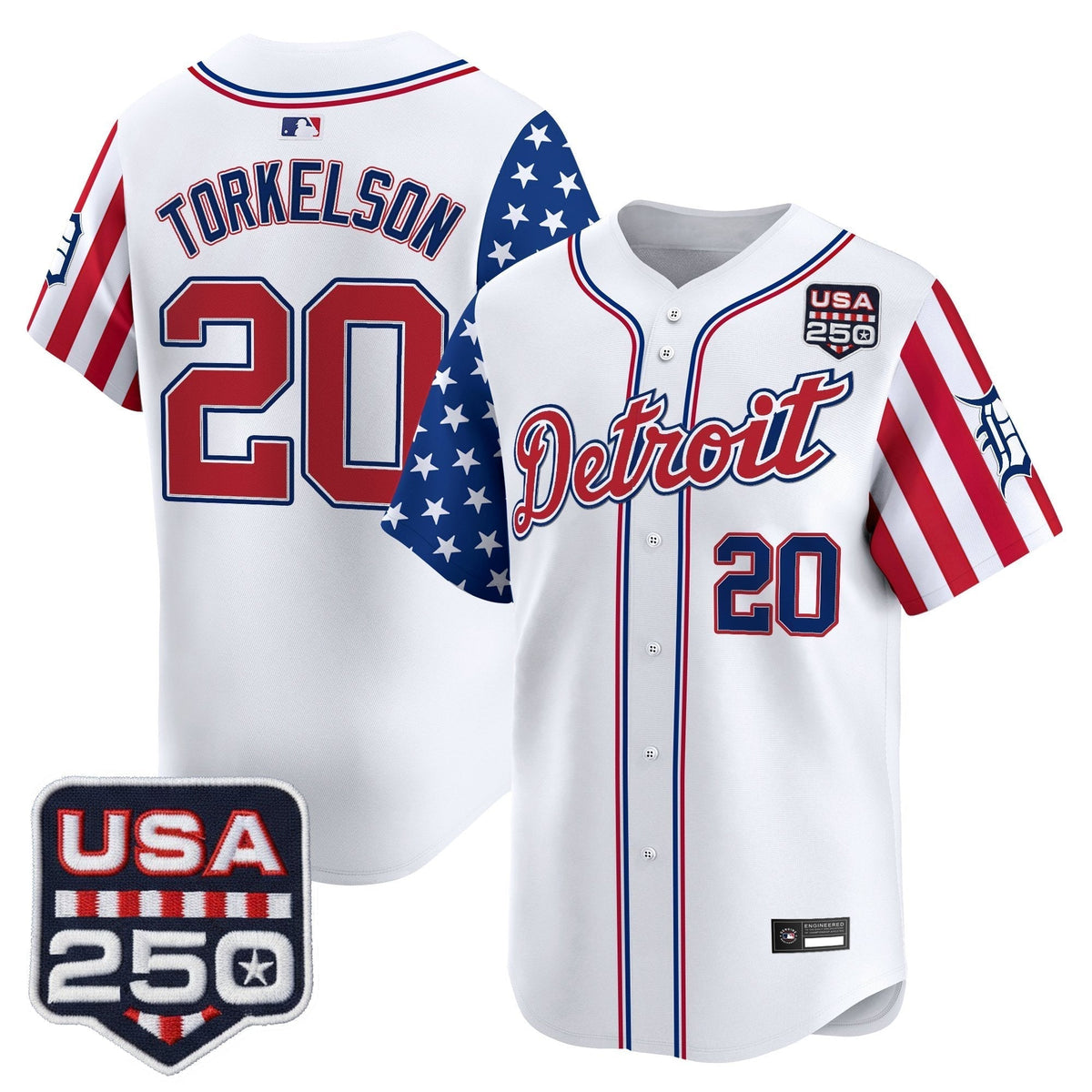 Men's Detroit Tigers "America250 Edition" Vapor Premier Limited Jersey - All Stitched