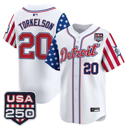 Men's Detroit Tigers "America250 Edition" Vapor Premier Limited Jersey - All Stitched