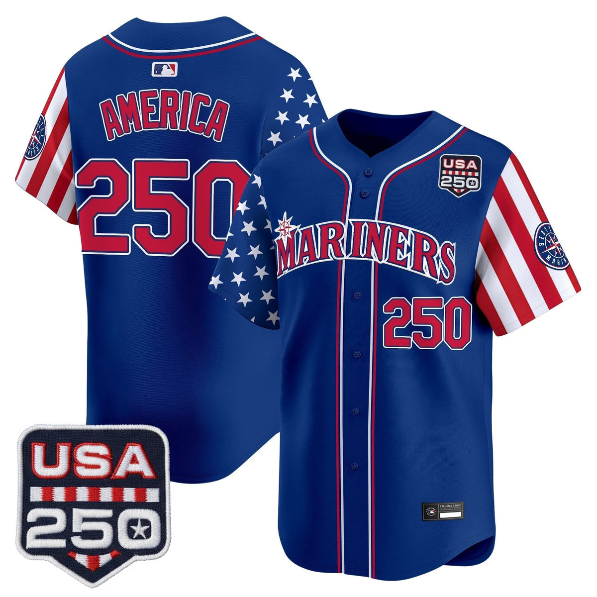 Men's Seattle Mariners "America250 Edition" Vapor Premier Limited Jersey - All Stitched
