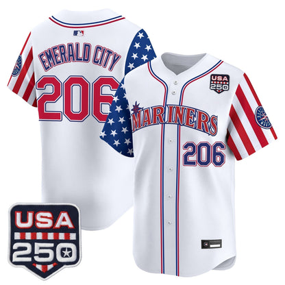 Men's Seattle Mariners "America250 Edition" Vapor Premier Limited Jersey - All Stitched